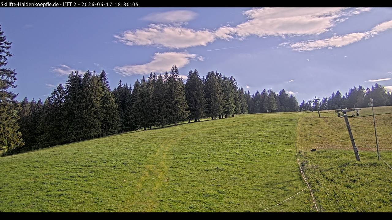 Archiv Foto Webcam Haldenköpfle - Blick zu Lift 2