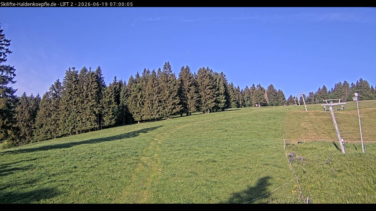 Archiv Foto Webcam Haldenköpfle - Blick zu Lift 2