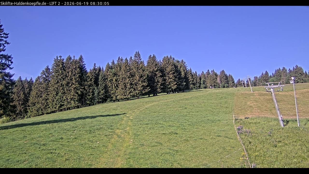 Archiv Foto Webcam Haldenköpfle - Blick zu Lift 2