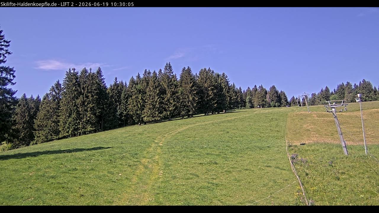 Archiv Foto Webcam Haldenköpfle - Blick zu Lift 2