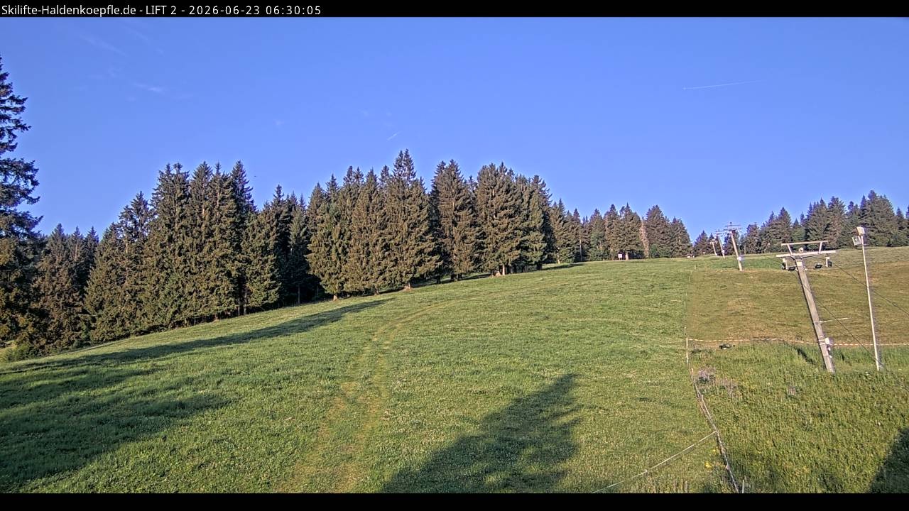 Archiv Foto Webcam Haldenköpfle - Blick zu Lift 2