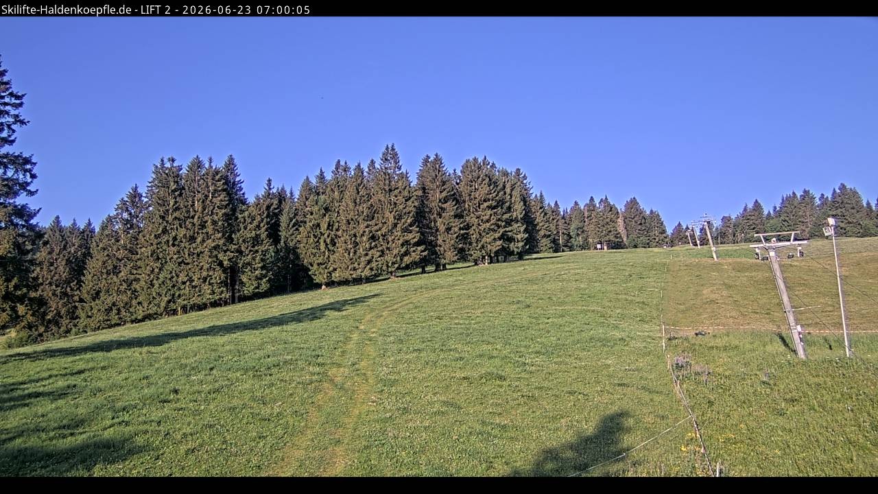 Archiv Foto Webcam Haldenköpfle - Blick zu Lift 2