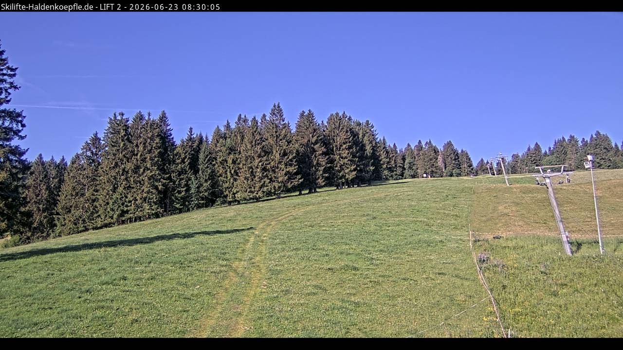 Archiv Foto Webcam Haldenköpfle - Blick zu Lift 2