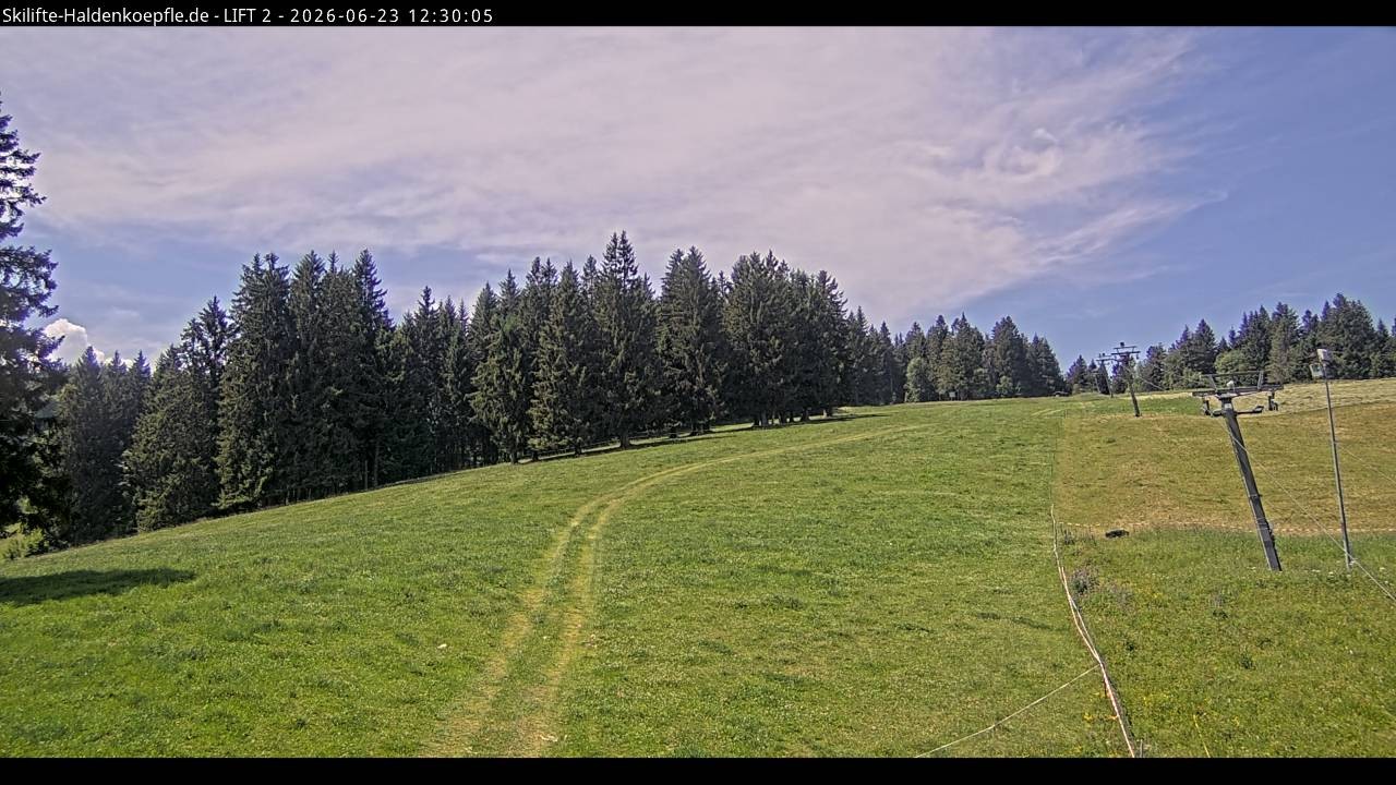 Archiv Foto Webcam Haldenköpfle - Blick zu Lift 2