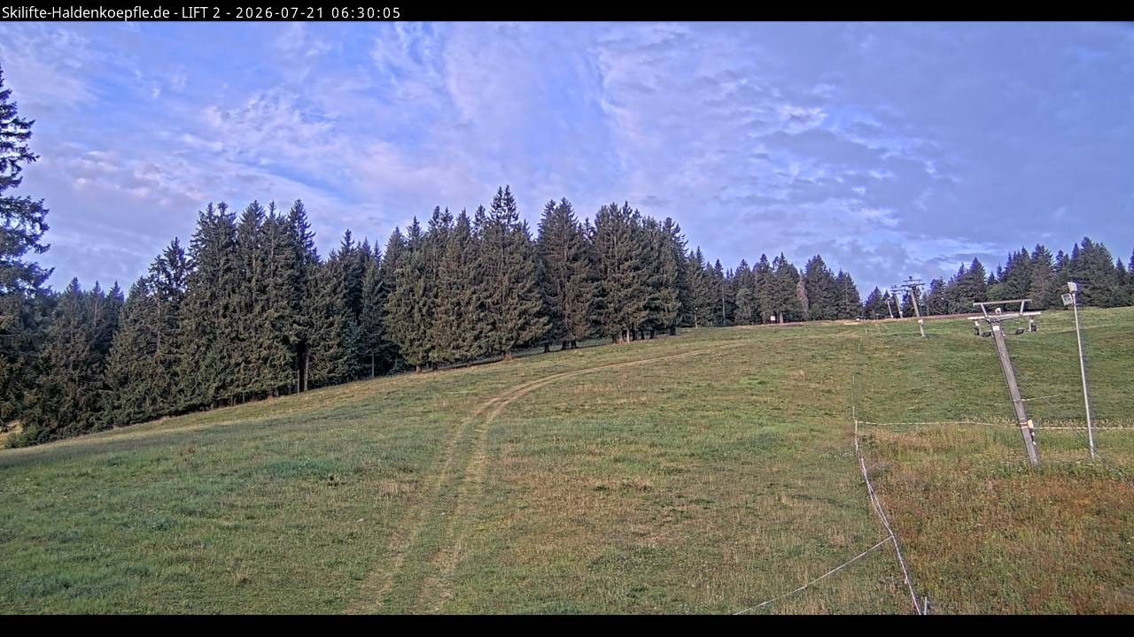 Archiv Foto Webcam Haldenköpfle - Blick zu Lift 2