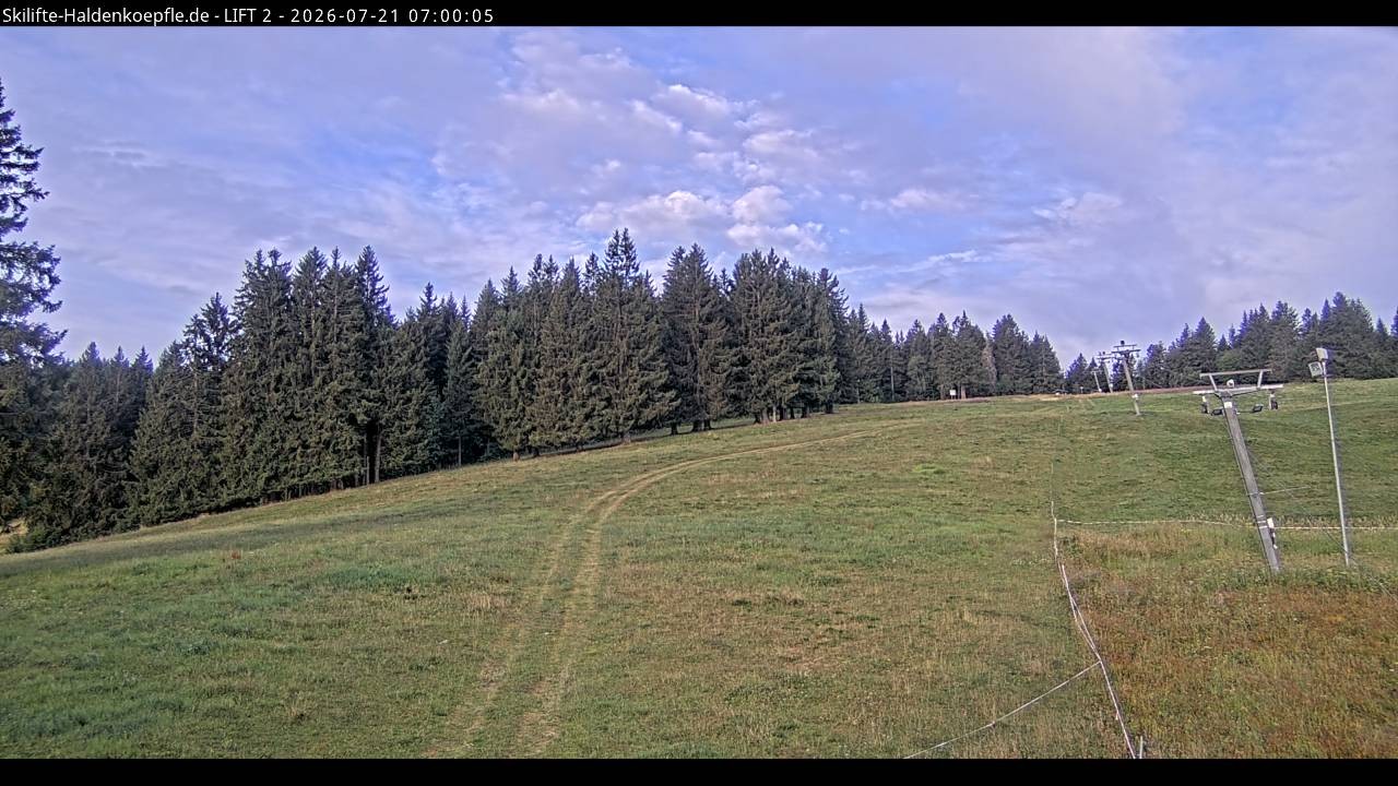 Archiv Foto Webcam Haldenköpfle - Blick zu Lift 2
