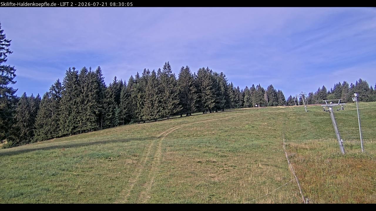 Archiv Foto Webcam Haldenköpfle - Blick zu Lift 2