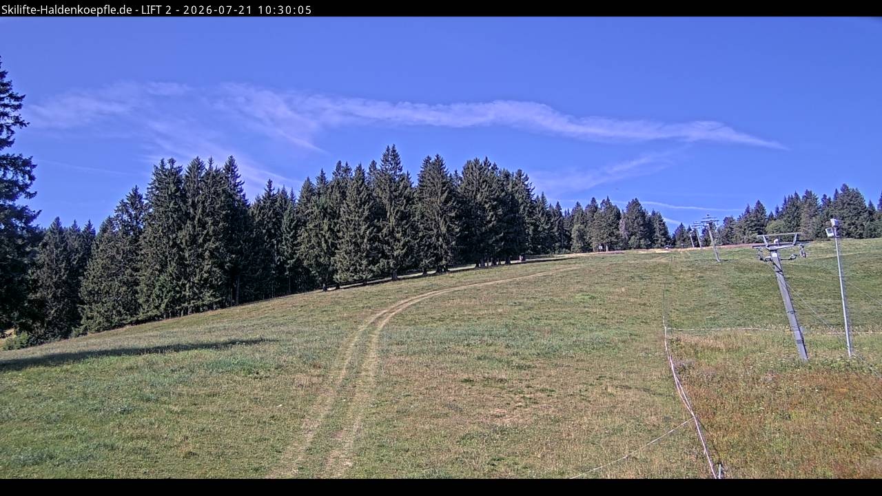 Archiv Foto Webcam Haldenköpfle - Blick zu Lift 2