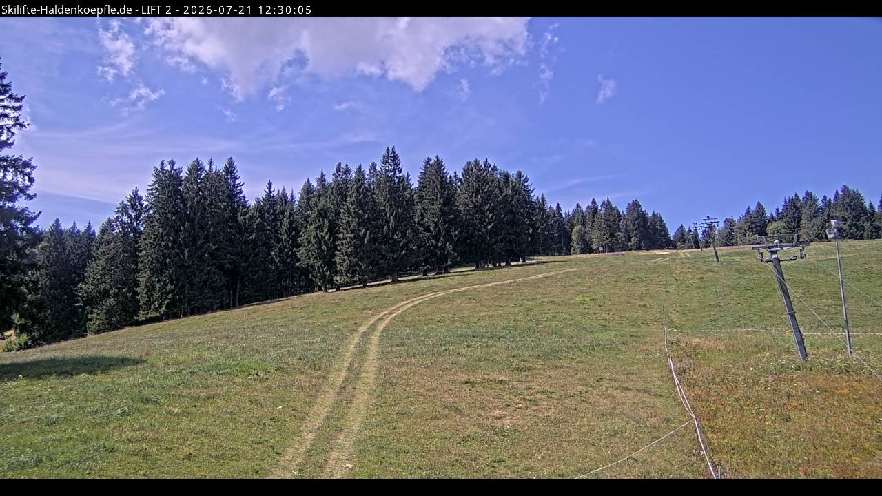 Archiv Foto Webcam Haldenköpfle - Blick zu Lift 2