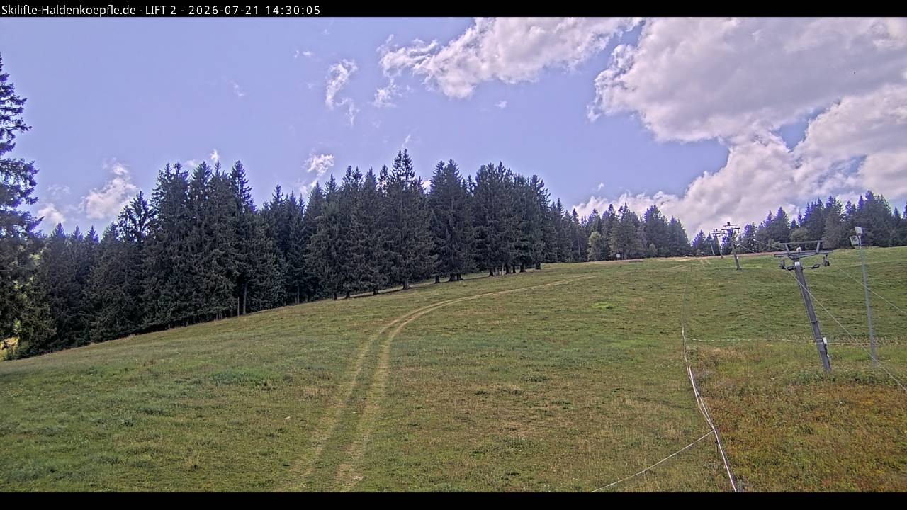 Archiv Foto Webcam Haldenköpfle - Blick zu Lift 2