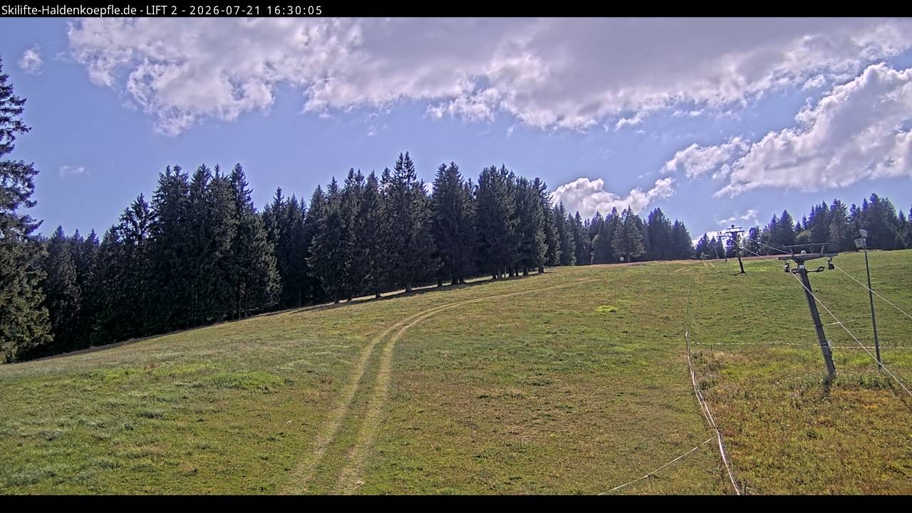 Archiv Foto Webcam Haldenköpfle - Blick zu Lift 2