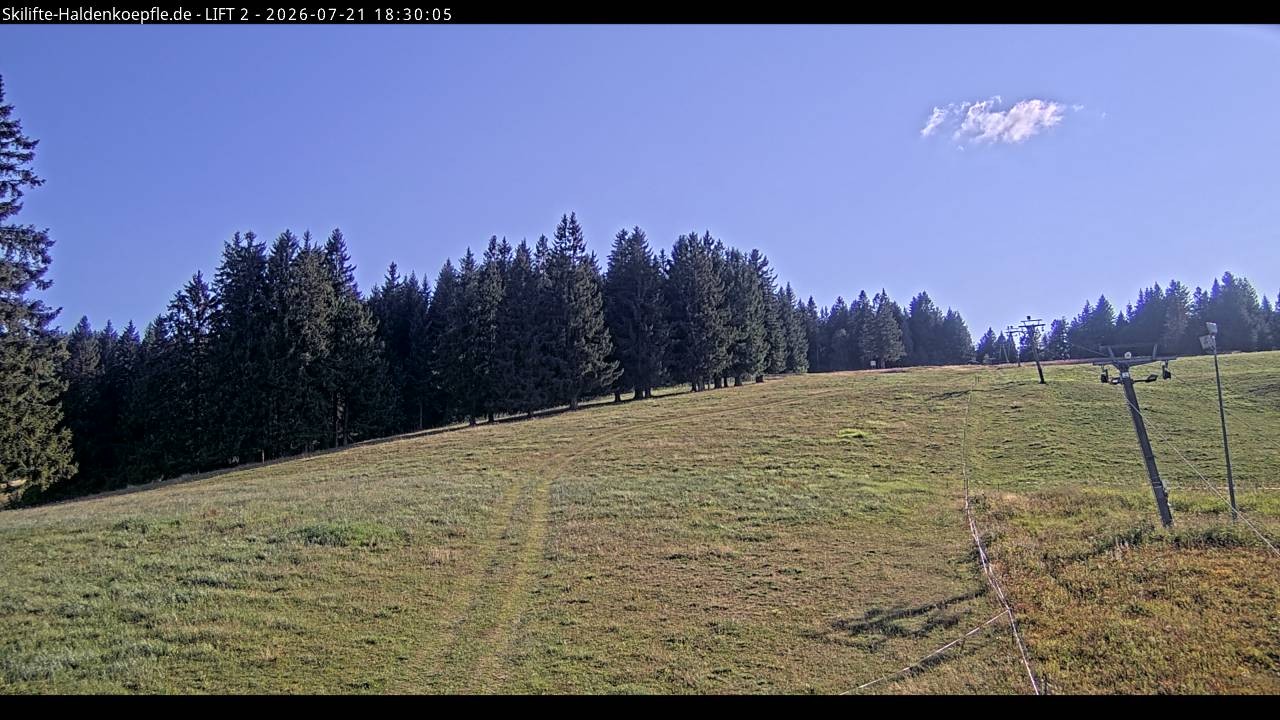 Archiv Foto Webcam Haldenköpfle - Blick zu Lift 2