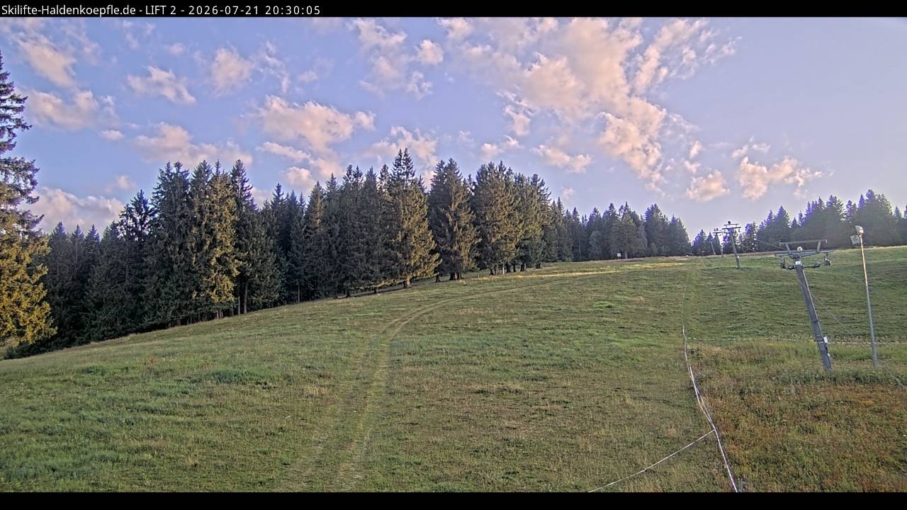 Archiv Foto Webcam Haldenköpfle - Blick zu Lift 2
