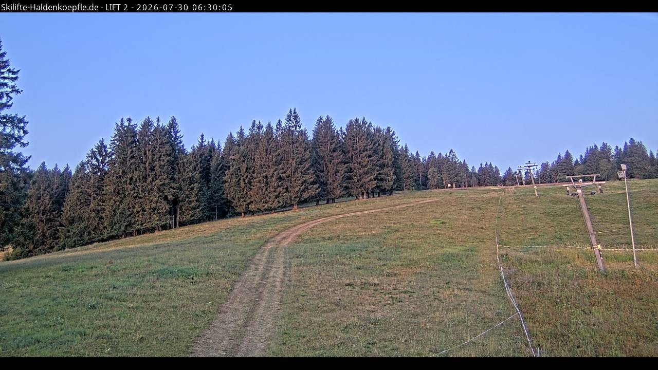 Archiv Foto Webcam Haldenköpfle - Blick zu Lift 2