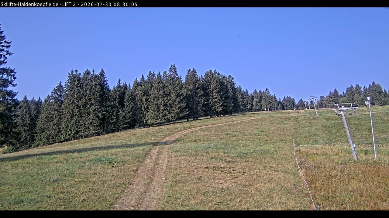 Archiv Foto Webcam Haldenköpfle - Blick zu Lift 2