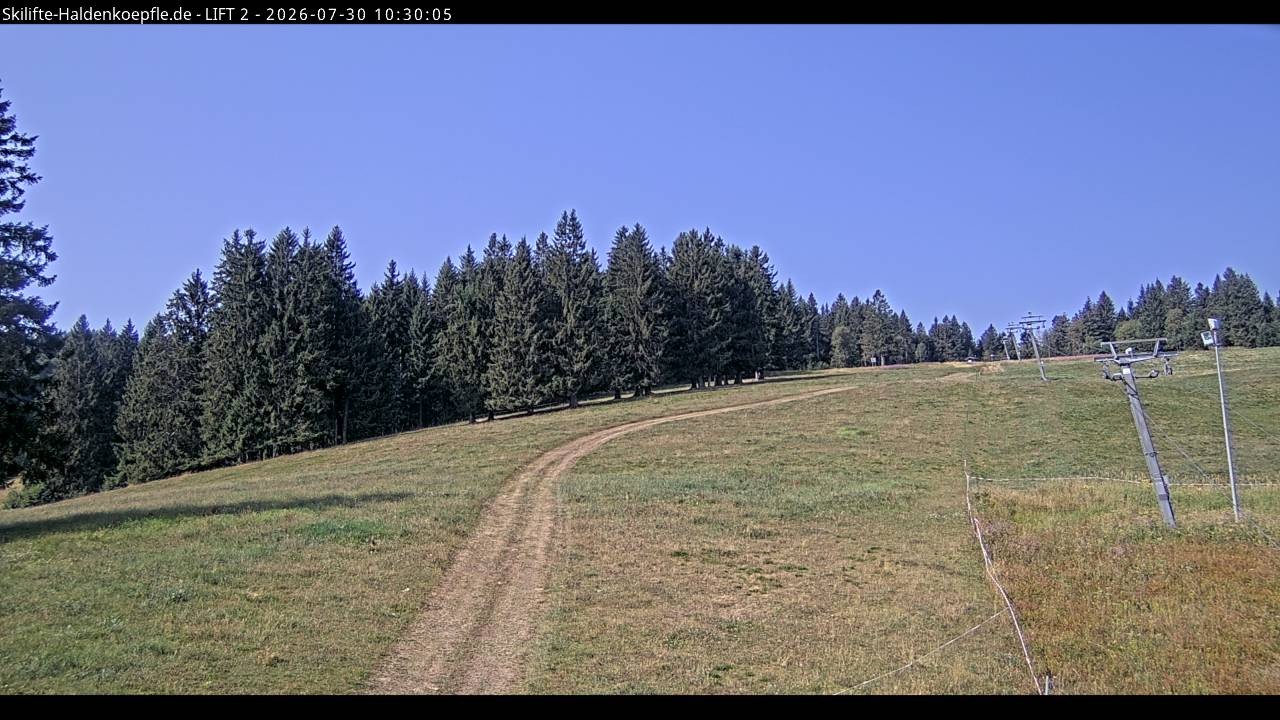 Archiv Foto Webcam Haldenköpfle - Blick zu Lift 2