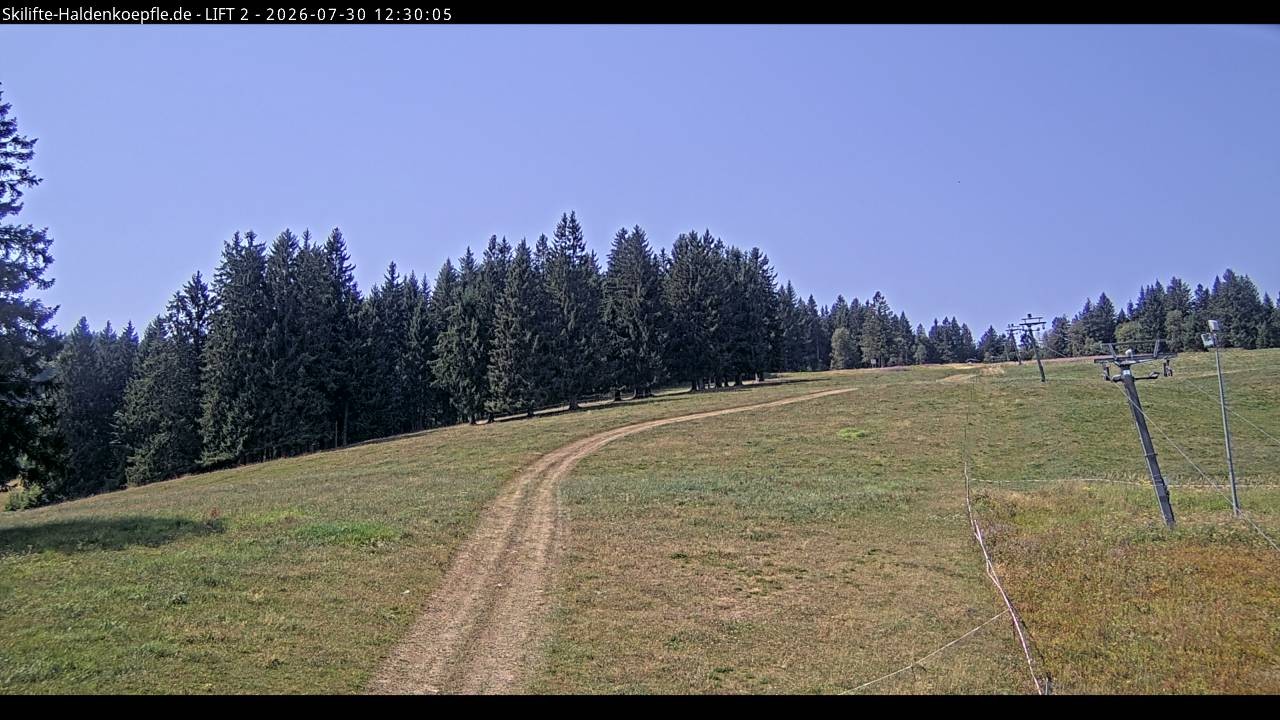 Archiv Foto Webcam Haldenköpfle - Blick zu Lift 2