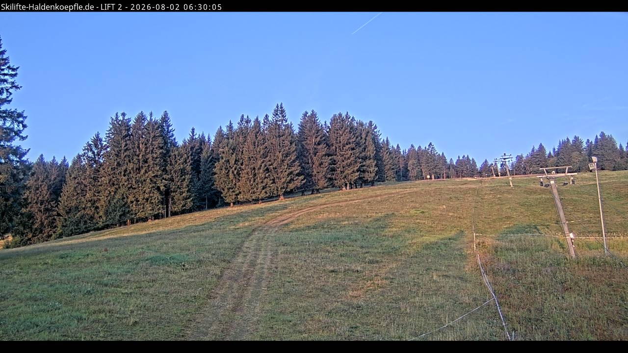 Archiv Foto Webcam Haldenköpfle - Blick zu Lift 2