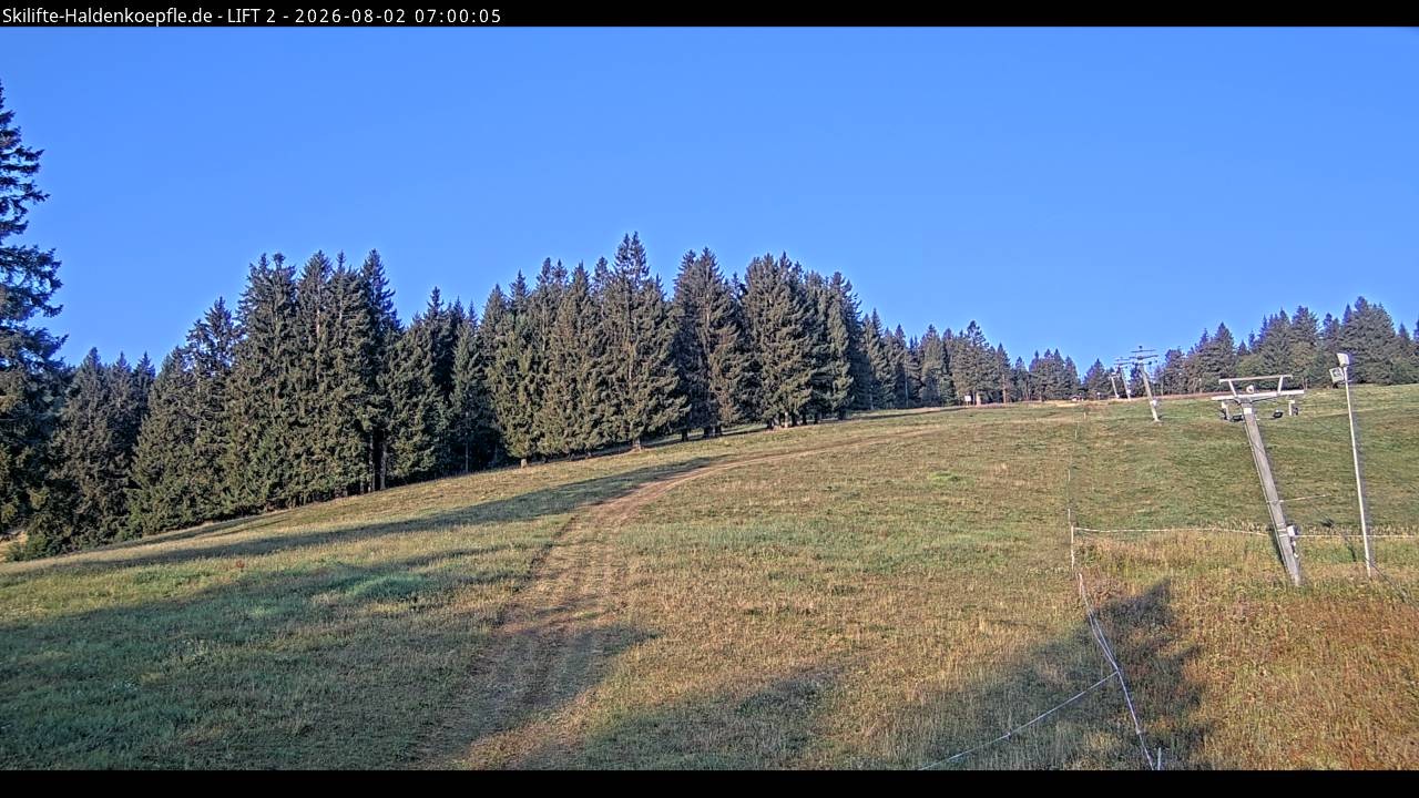 Archiv Foto Webcam Haldenköpfle - Blick zu Lift 2