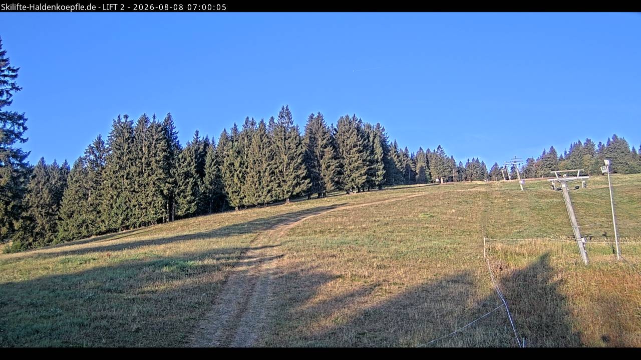 Archiv Foto Webcam Haldenköpfle - Blick zu Lift 2