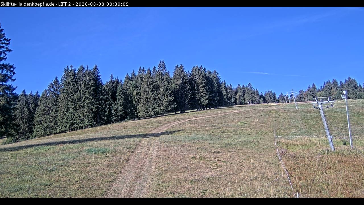 Archiv Foto Webcam Haldenköpfle - Blick zu Lift 2