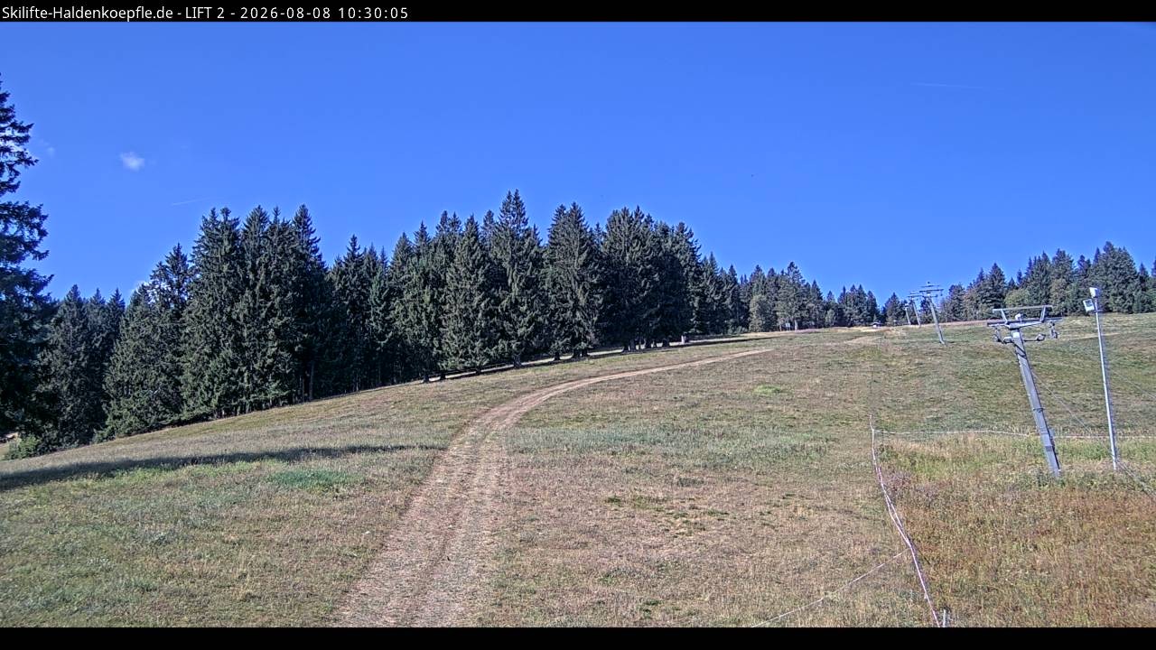 Archiv Foto Webcam Haldenköpfle - Blick zu Lift 2