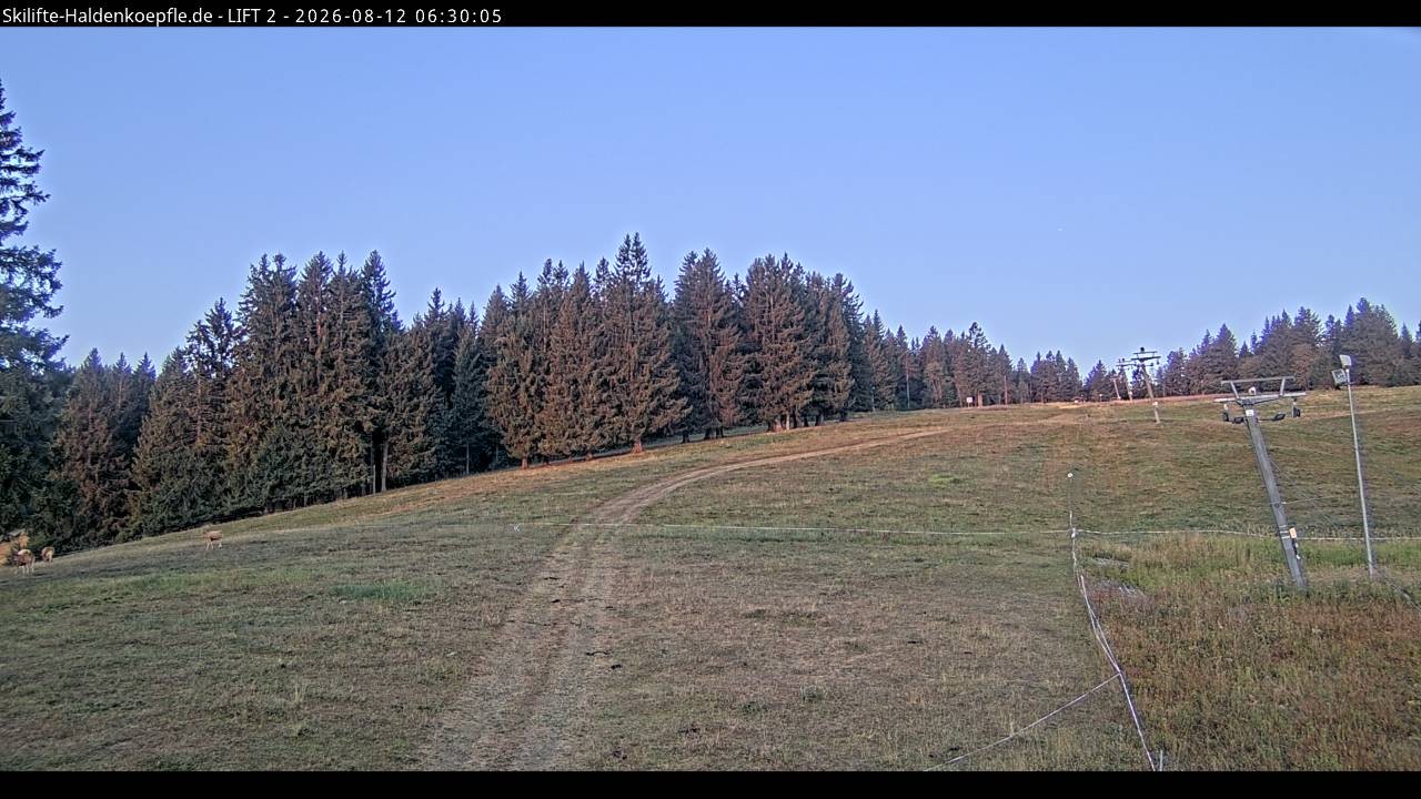 Archiv Foto Webcam Haldenköpfle - Blick zu Lift 2