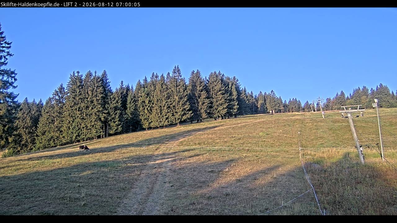 Archiv Foto Webcam Haldenköpfle - Blick zu Lift 2
