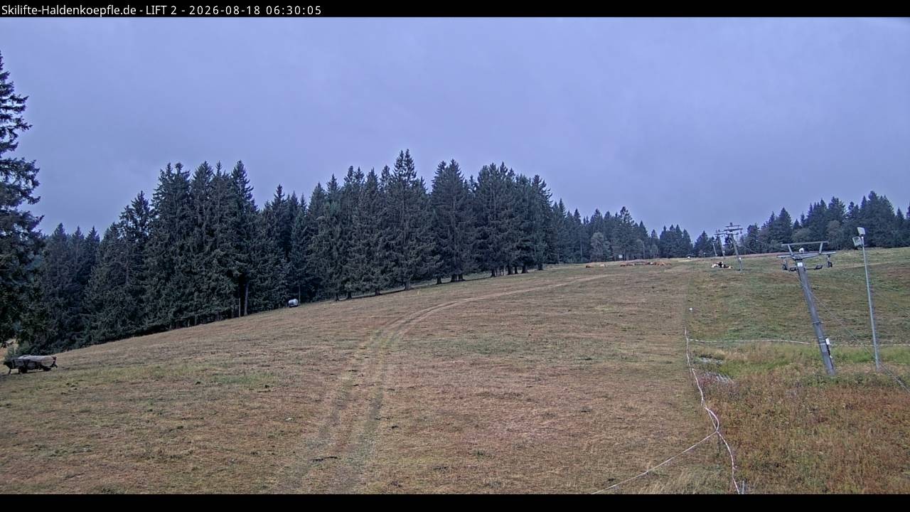 Archiv Foto Webcam Haldenköpfle - Blick zu Lift 2