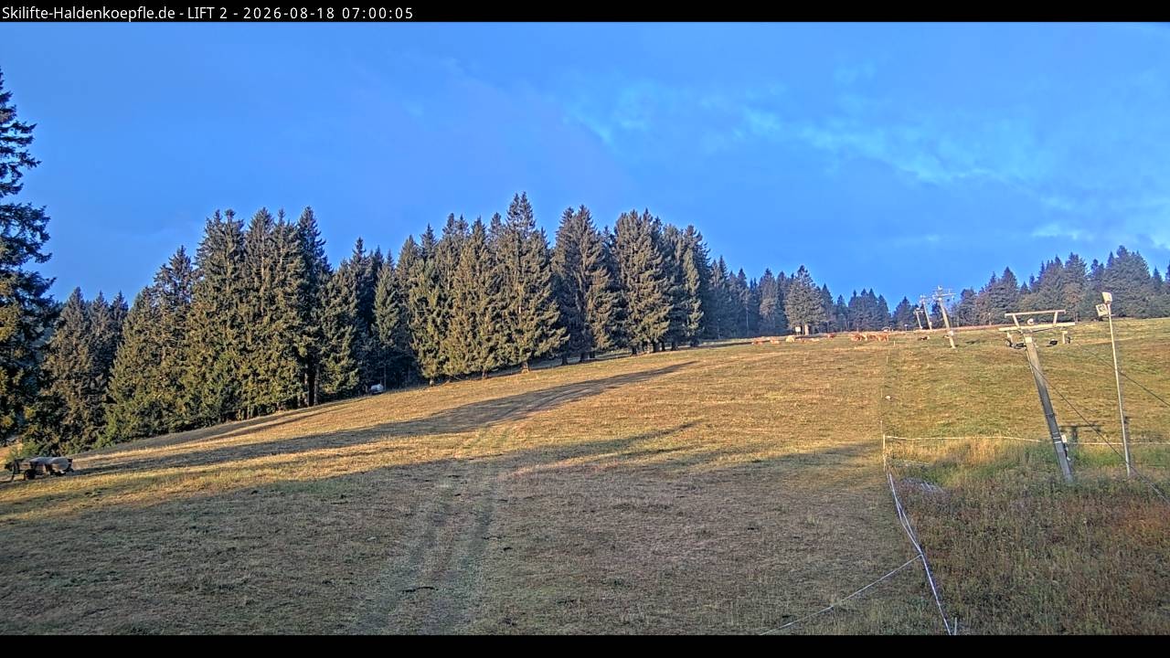 Archiv Foto Webcam Haldenköpfle - Blick zu Lift 2