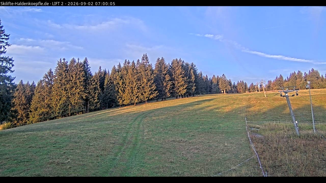Archiv Foto Webcam Haldenköpfle - Blick zu Lift 2