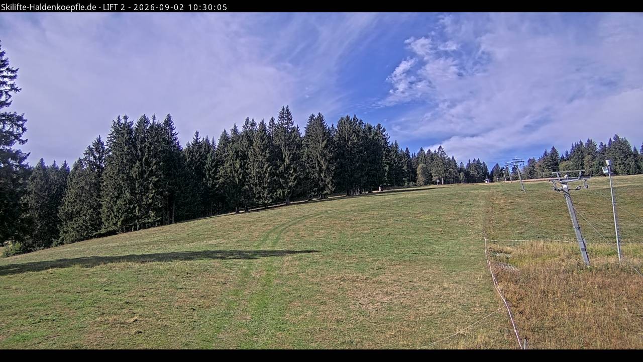 Archiv Foto Webcam Haldenköpfle - Blick zu Lift 2