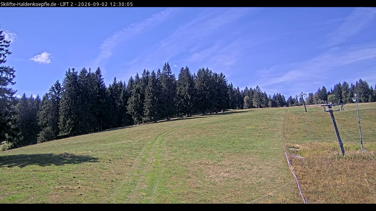 Archiv Foto Webcam Haldenköpfle - Blick zu Lift 2