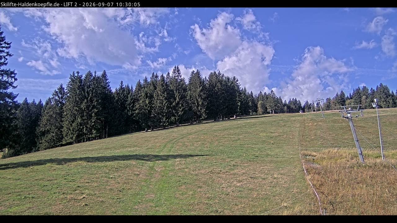 Archiv Foto Webcam Haldenköpfle - Blick zu Lift 2