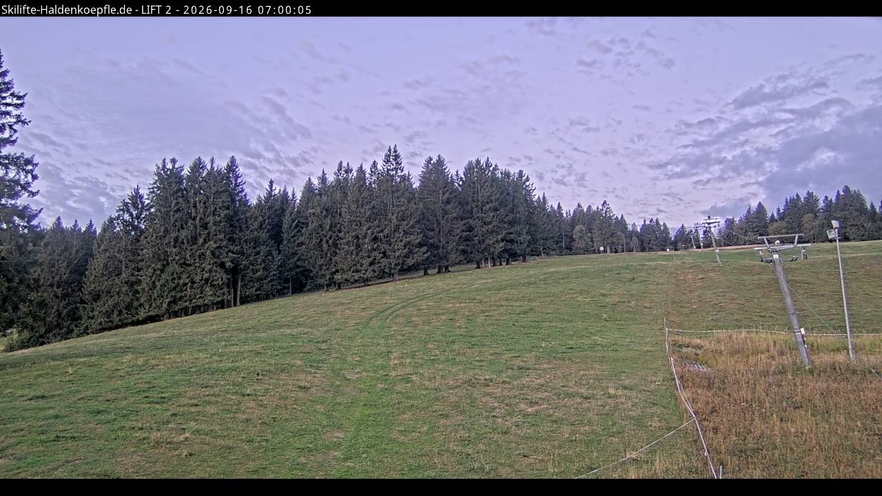 Archiv Foto Webcam Haldenköpfle - Blick zu Lift 2