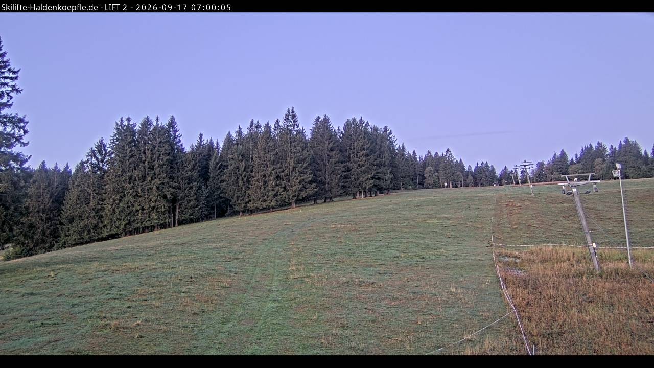 Archiv Foto Webcam Haldenköpfle - Blick zu Lift 2