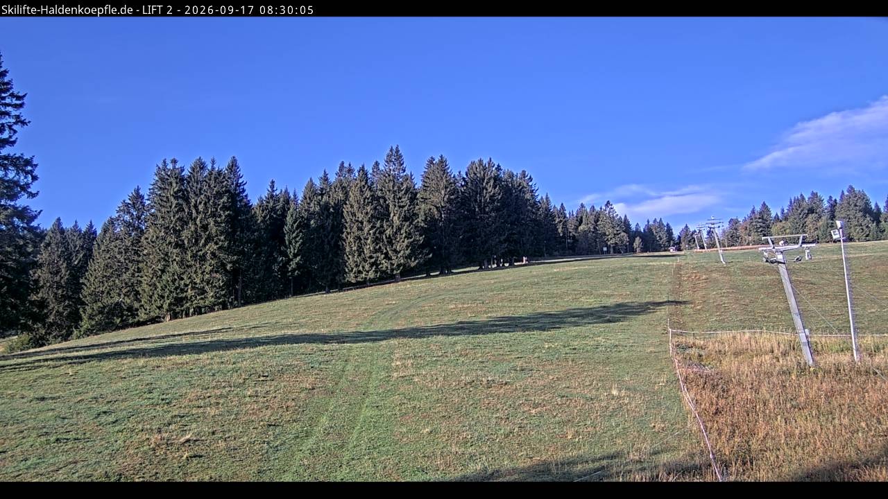 Archiv Foto Webcam Haldenköpfle - Blick zu Lift 2