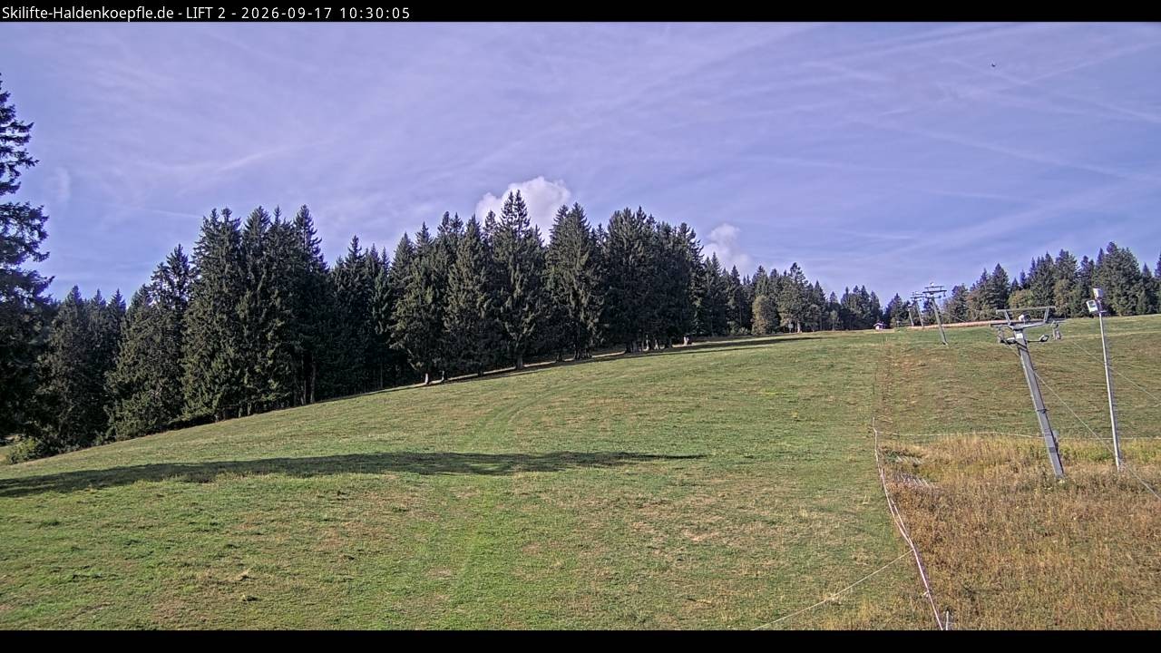 Archiv Foto Webcam Haldenköpfle - Blick zu Lift 2