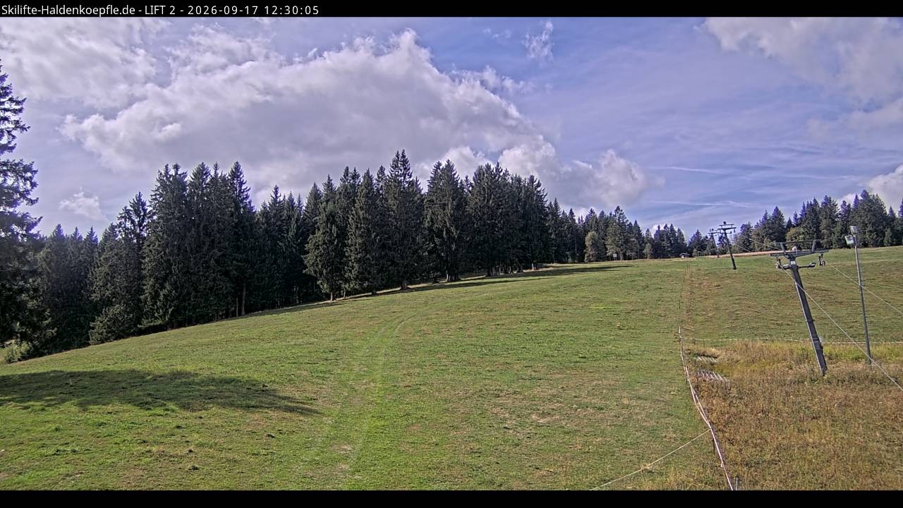 Archiv Foto Webcam Haldenköpfle - Blick zu Lift 2
