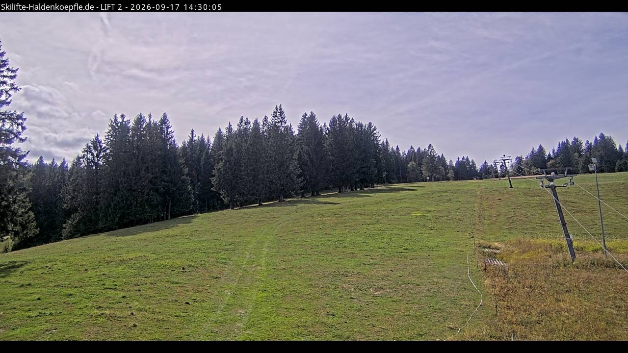 Archiv Foto Webcam Haldenköpfle - Blick zu Lift 2