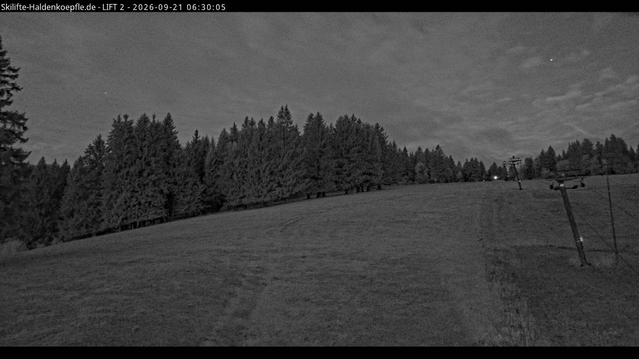 Archiv Foto Webcam Haldenköpfle - Blick zu Lift 2