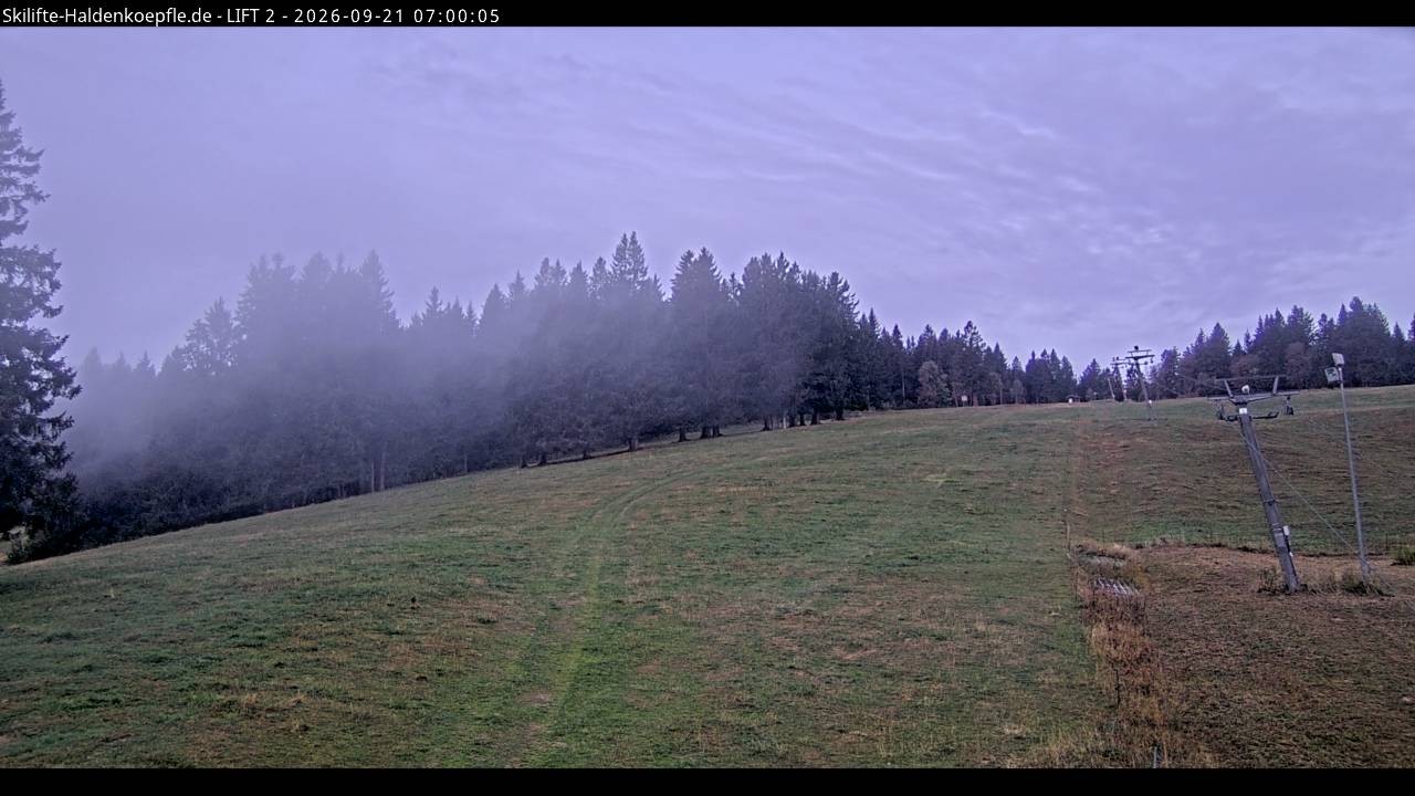 Archiv Foto Webcam Haldenköpfle - Blick zu Lift 2