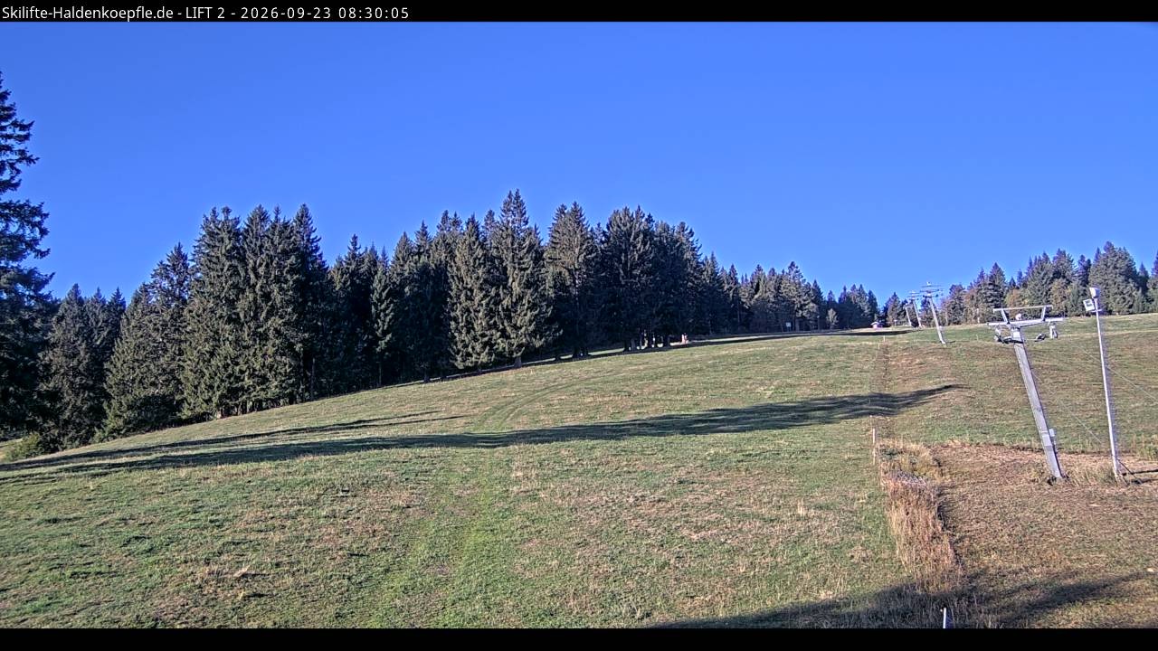 Archiv Foto Webcam Haldenköpfle - Blick zu Lift 2