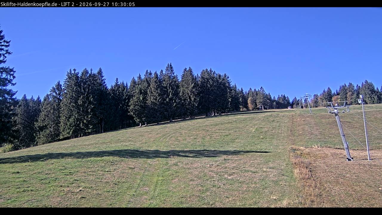 Archiv Foto Webcam Haldenköpfle - Blick zu Lift 2