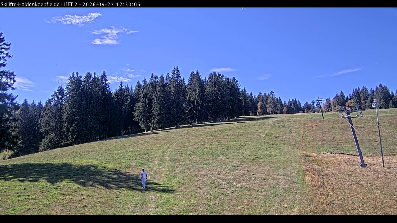 Archiv Foto Webcam Haldenköpfle - Blick zu Lift 2