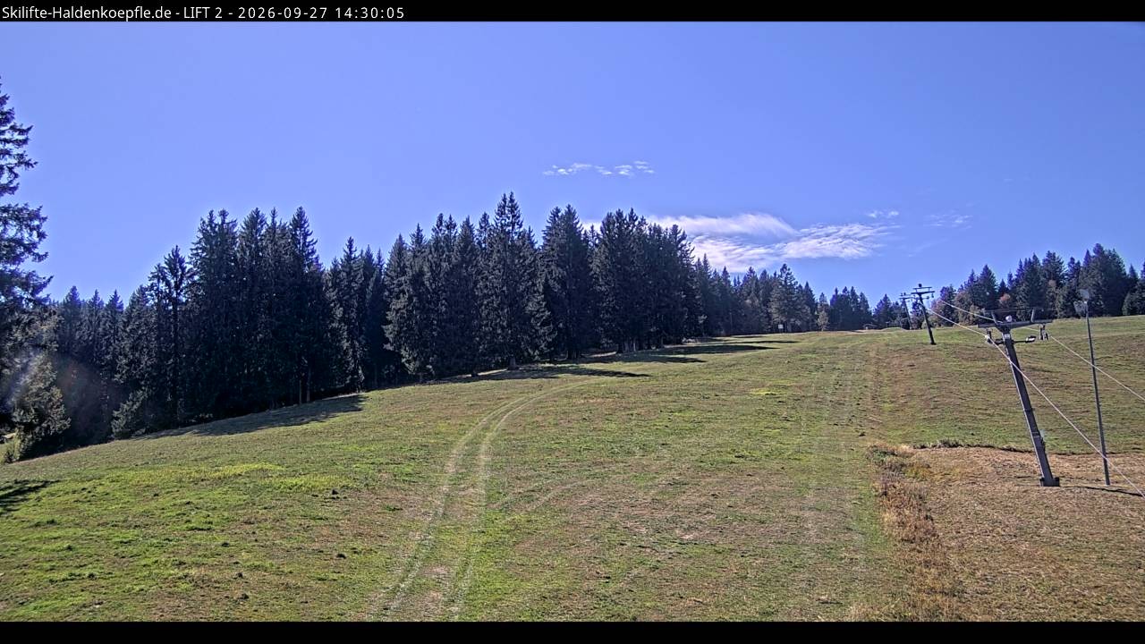 Archiv Foto Webcam Haldenköpfle - Blick zu Lift 2