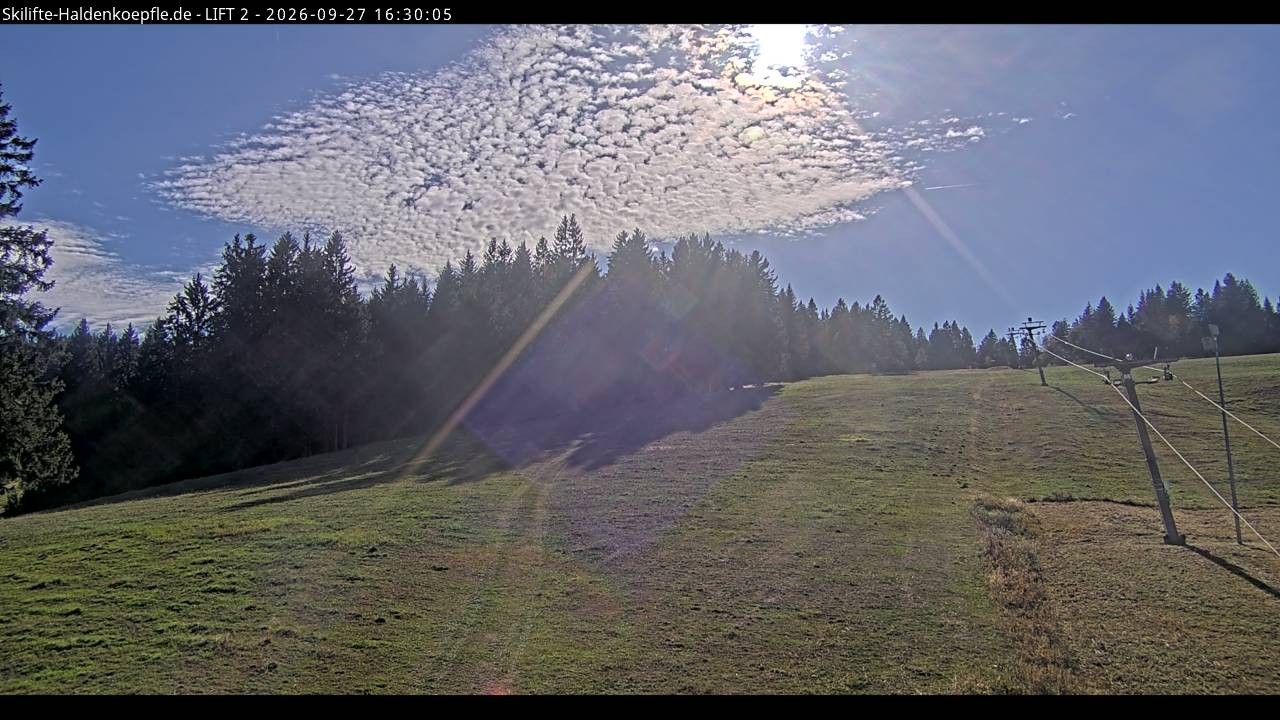 Archiv Foto Webcam Haldenköpfle - Blick zu Lift 2