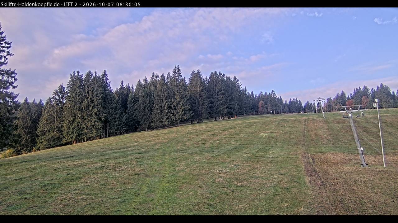 Archiv Foto Webcam Haldenköpfle - Blick zu Lift 2