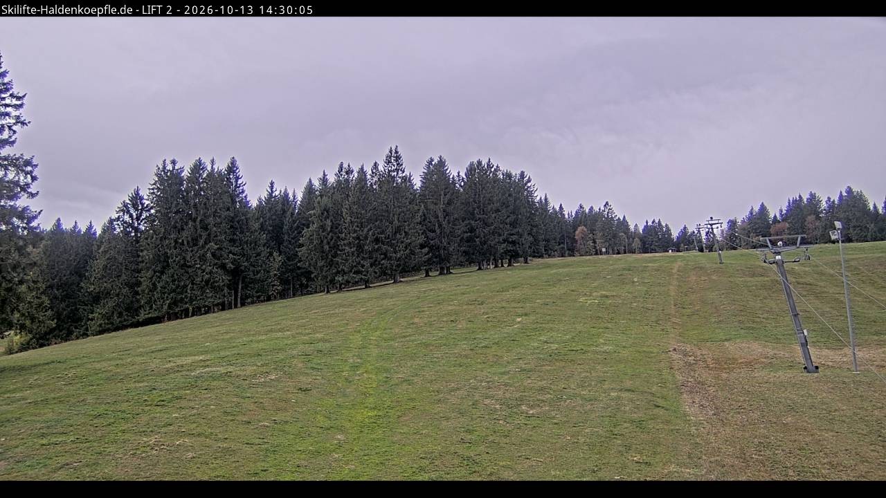 Archiv Foto Webcam Haldenköpfle - Blick zu Lift 2