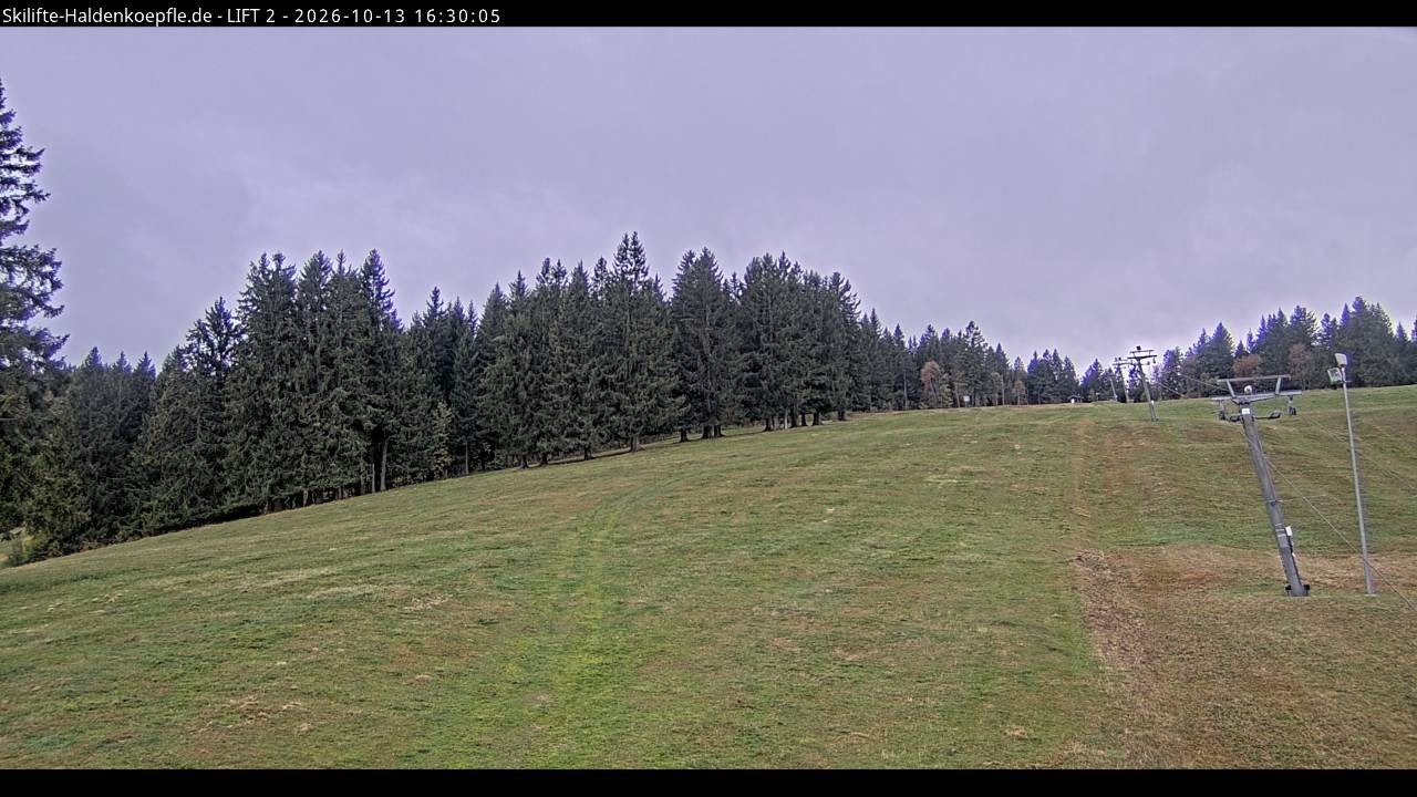 Archiv Foto Webcam Haldenköpfle - Blick zu Lift 2